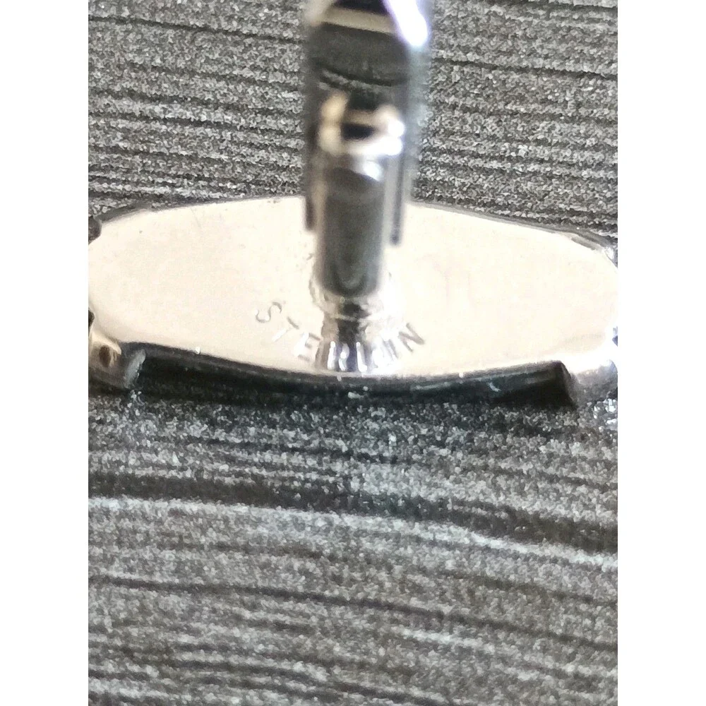 Black Onyx Sterling Silver Vintage Cuff Links